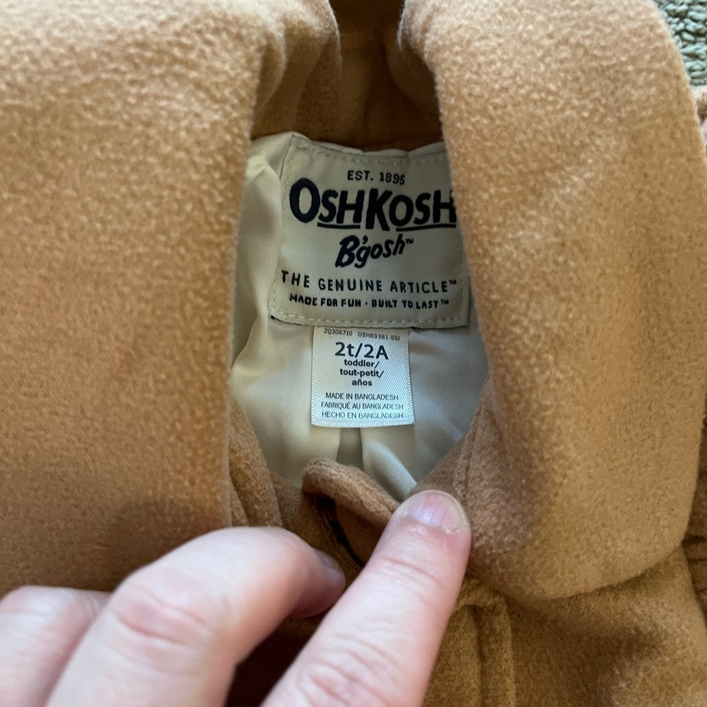 OshKosh B'gosh Tan Kids Coat - Picture 4 of 5